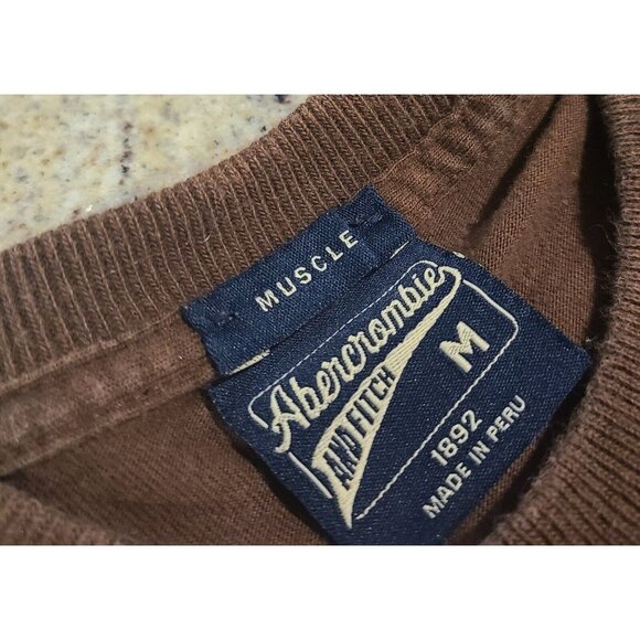 Abercrombie Fitch Men Sz M Muscle Shirt Spell Moose Logo Adirondacks Upstate NY - Picture 8 of 12